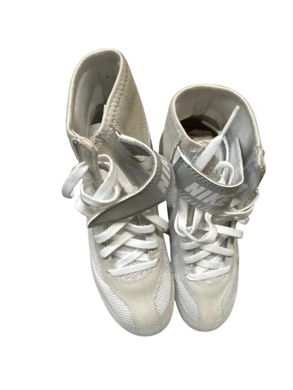 Nike SpeedSweep VII Wrestling Shoes White Silver Youth 4.5Y 366684-100
